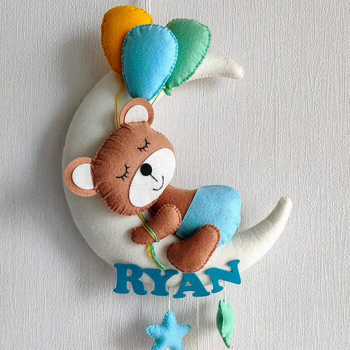 Babble Wrap Dreamy Bear Name Hanging