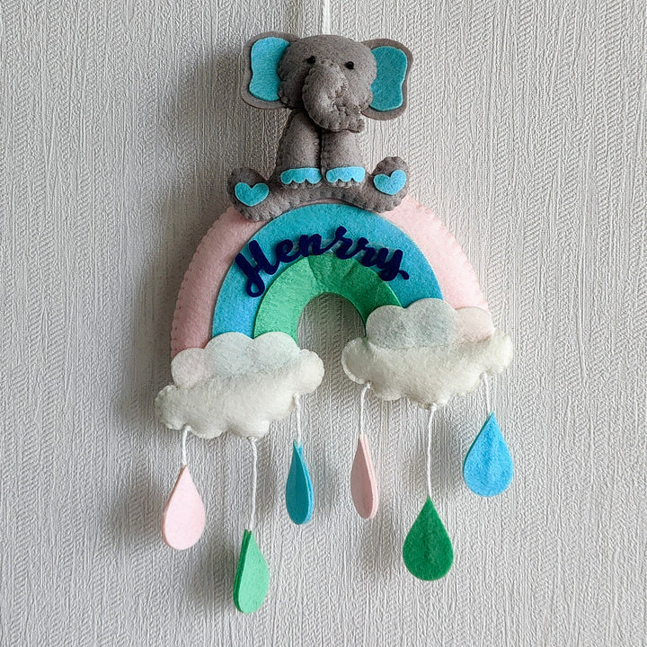 Babble Wrap Ellie Over the Rainbow Name Hanging