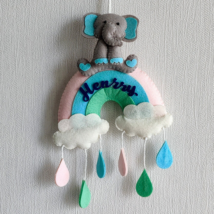 Babble Wrap Ellie Over the Rainbow Name Hanging