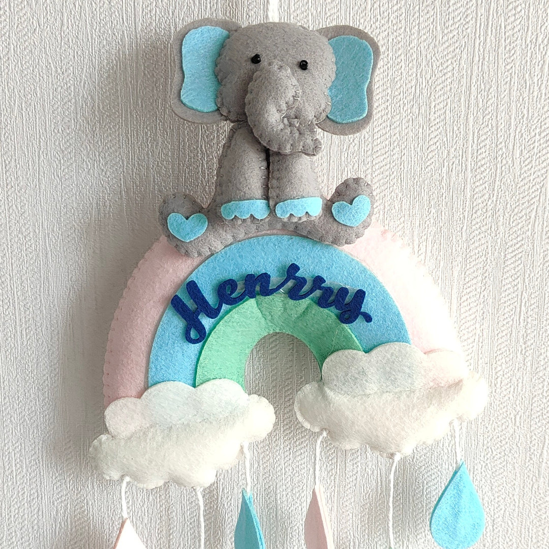 Babble Wrap Ellie Over the Rainbow Name Hanging