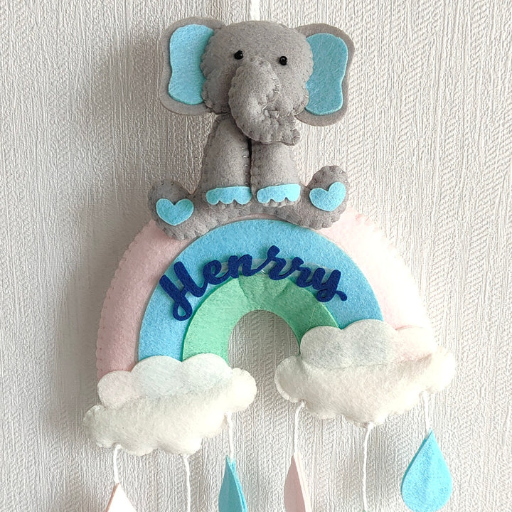 Babble Wrap Ellie Over the Rainbow Name Hanging