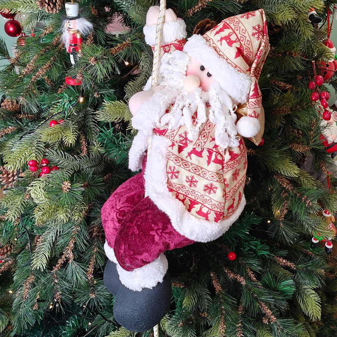 Nordic Reindeer Santa on a Tree