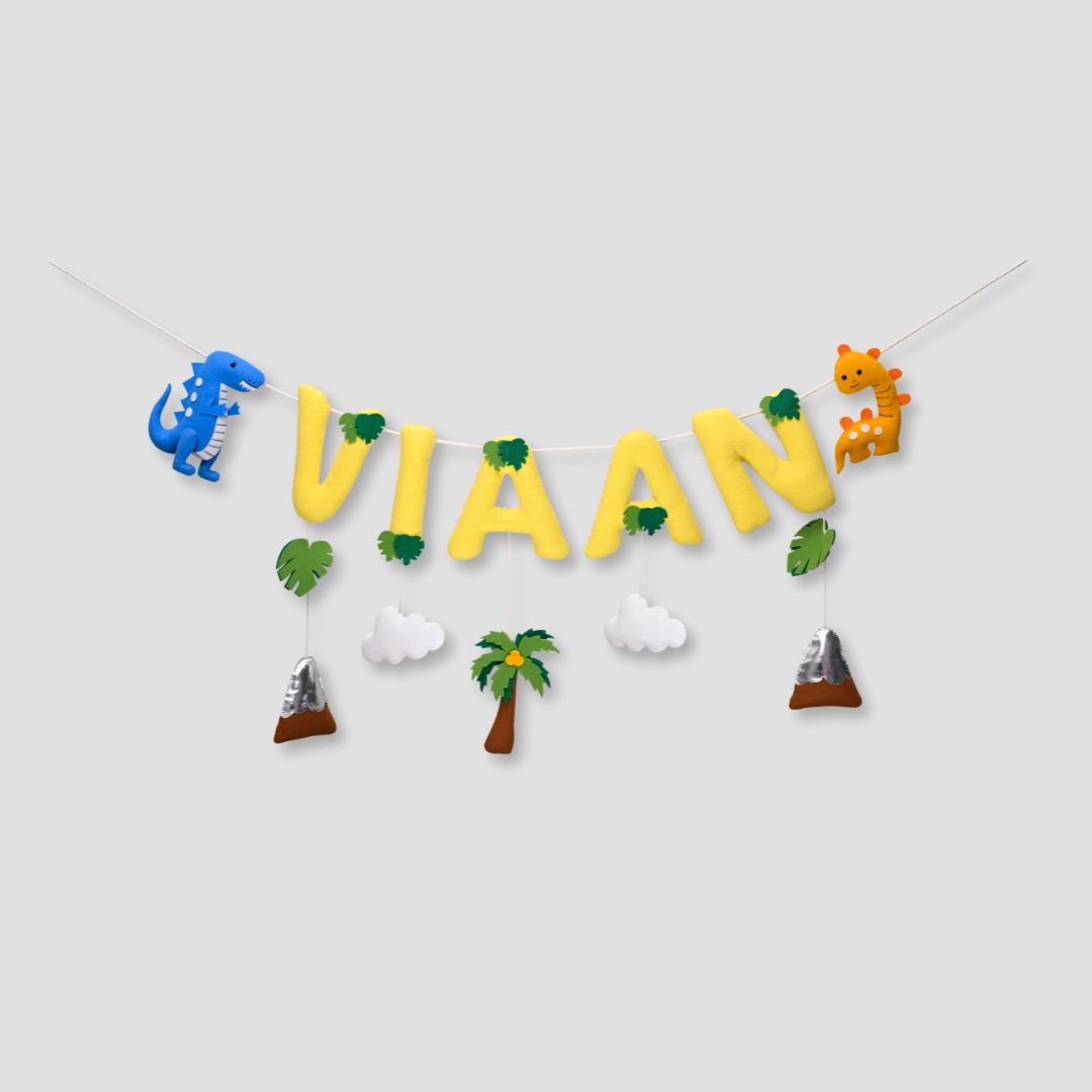 Junior Dinoland Delights Personalised Name Bunting