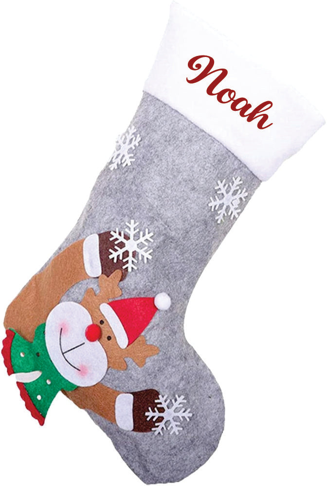 Babble Wrap Twinkling Lights Stockings- Reindeer