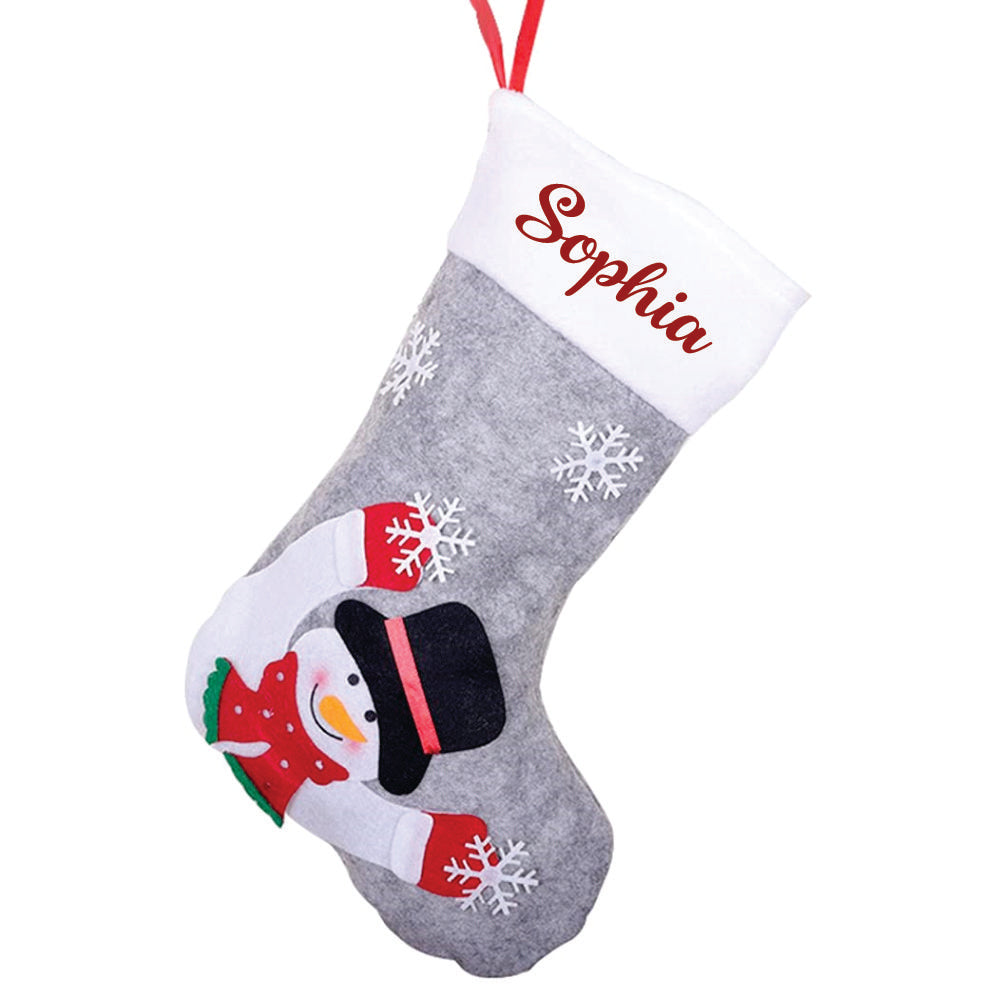Twinkling Lights Stockings- Snowman