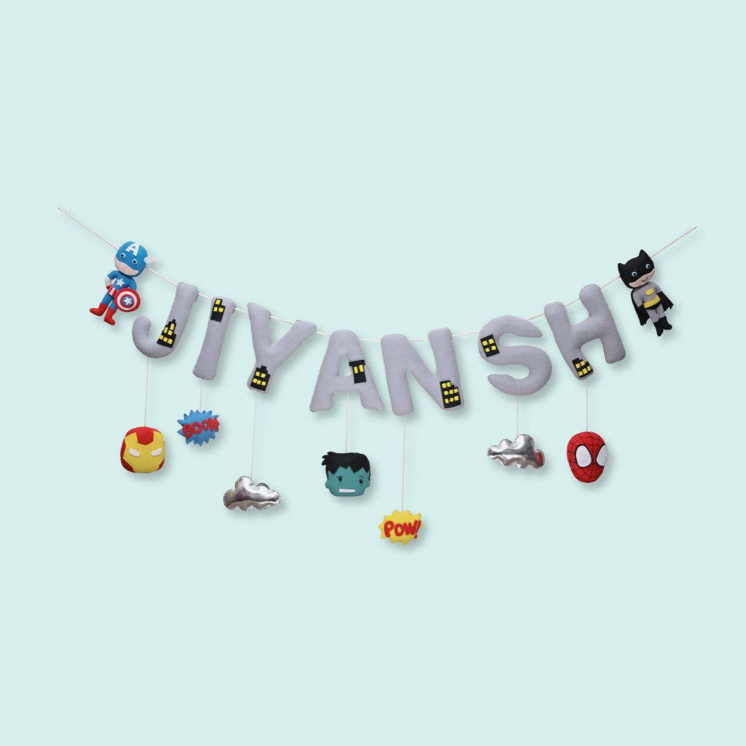 Junior Superhero Series Personalised Name Bunting