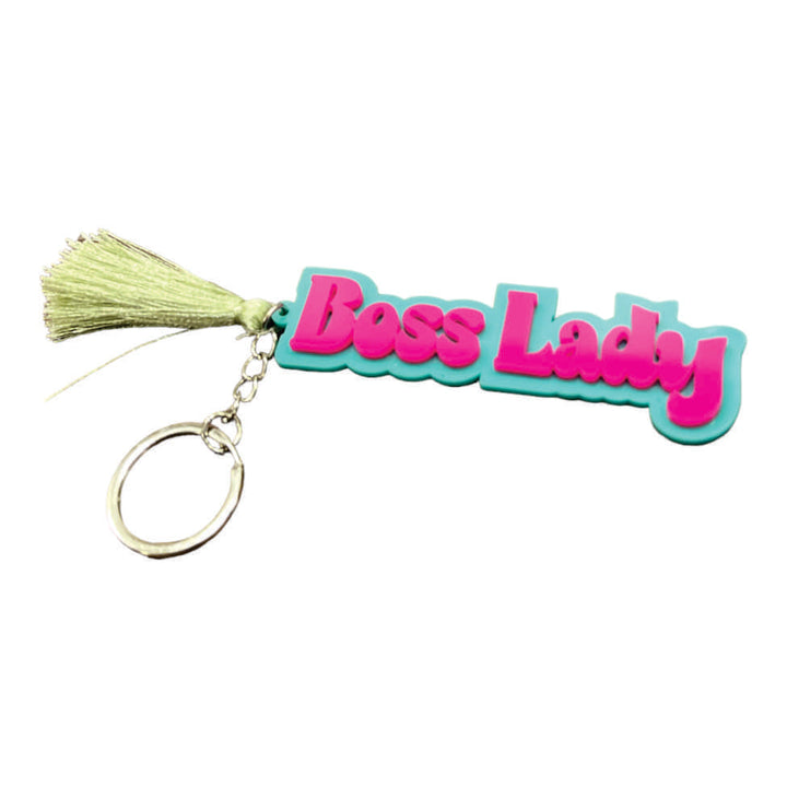 2 Layer Personalized Keychain- Blue Pink