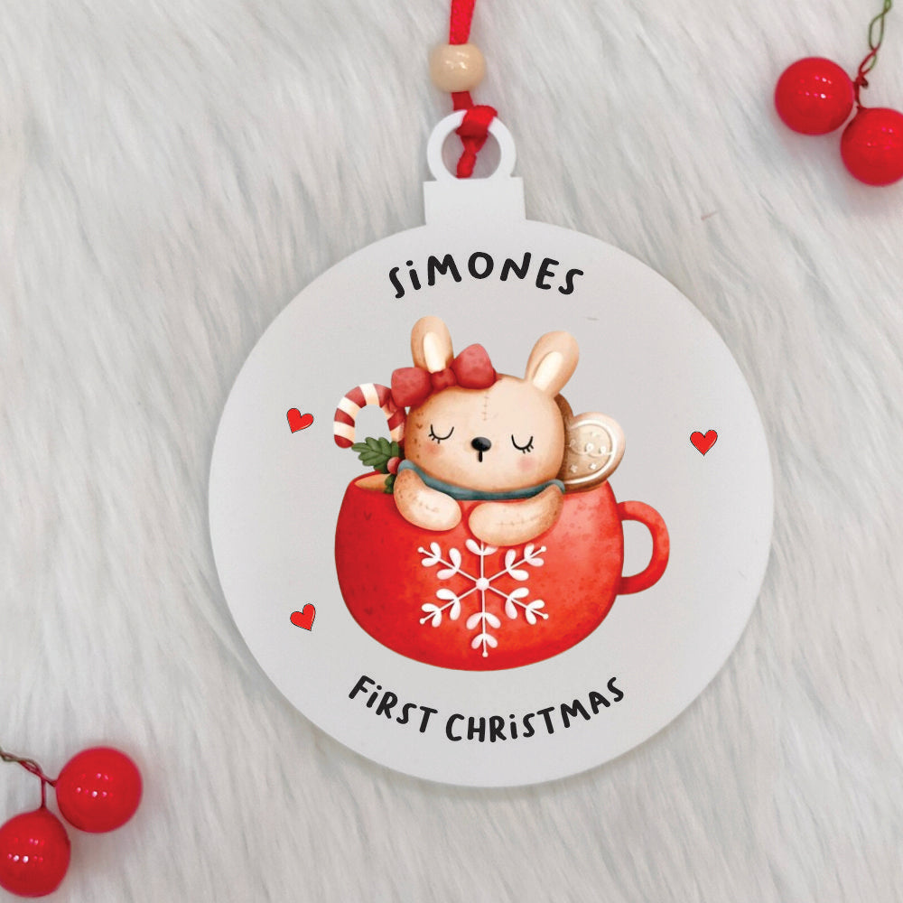 Babble Wrap Teddy’s Hot Cocoa Hug Ornament