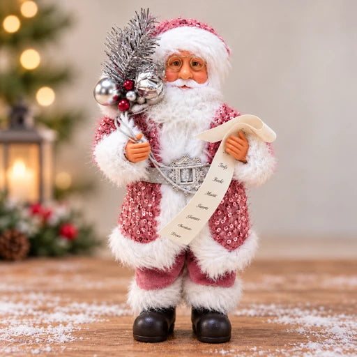 12 Inch Blush Santa Decor