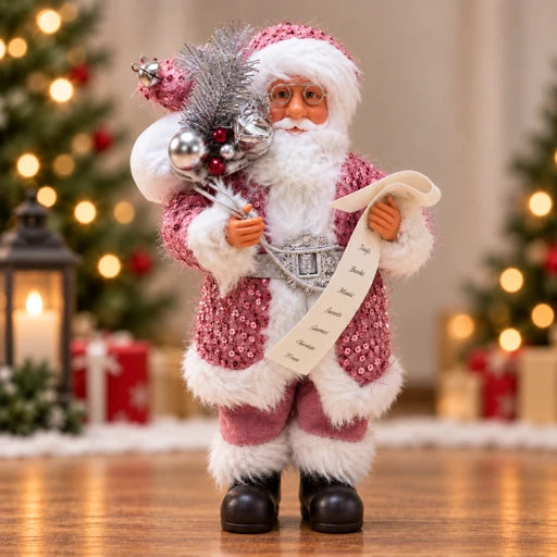 12 Inch Blush Santa Decor