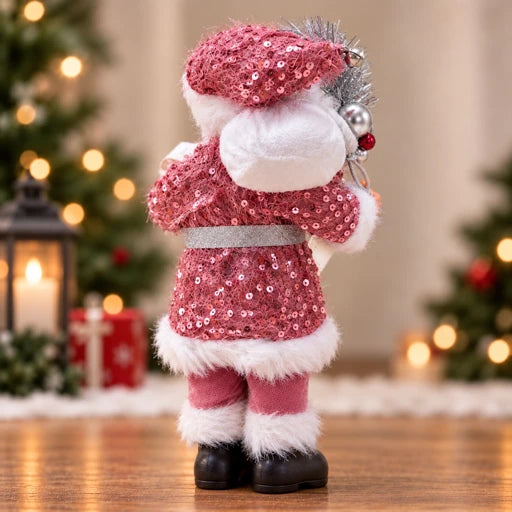 12 Inch Blush Santa Decor