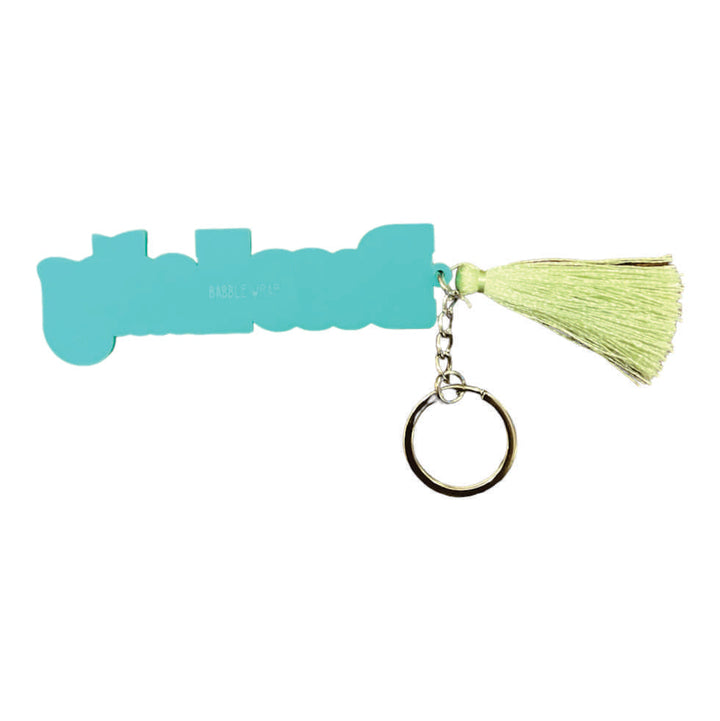 2 Layer Personalized Keychain- Blue Pink