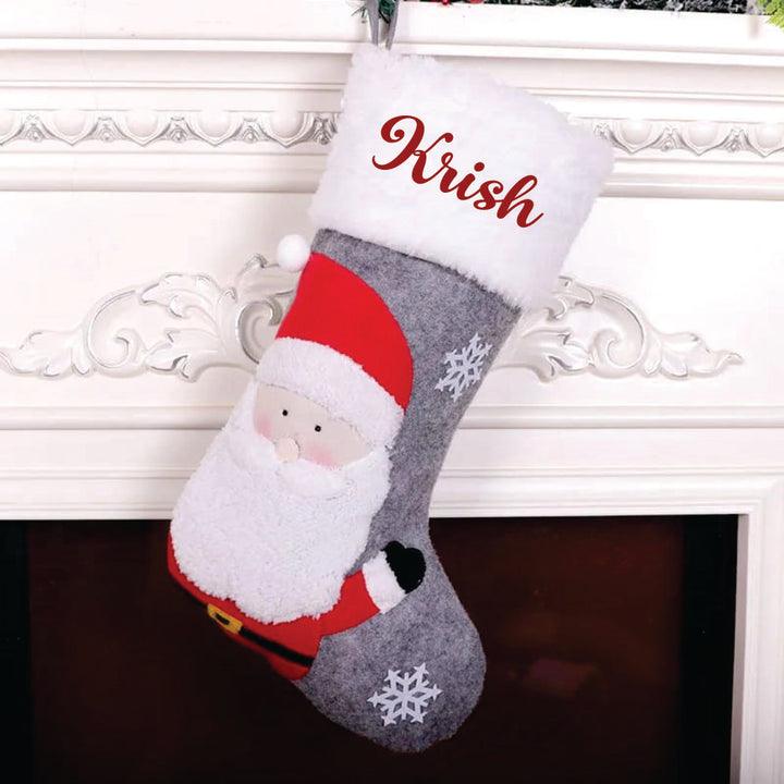 Babble Wrap Holiday Harmony Stocking - Happy Santa