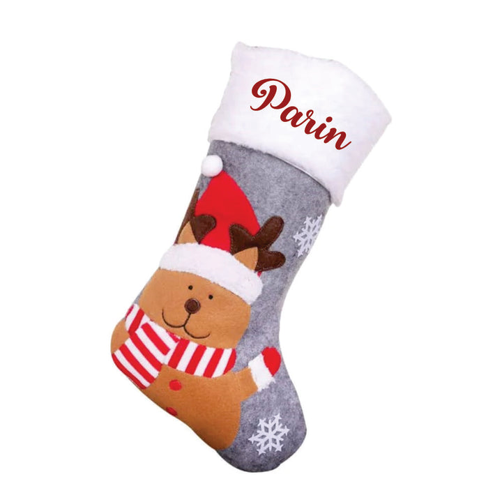 Babble Wrap Holiday Harmony Stocking - Merry Moose