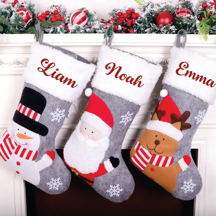 Babble Wrap Holiday Harmony Stocking - Happy Santa