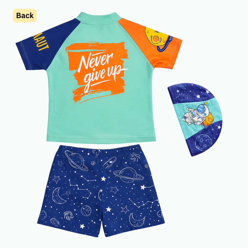 2 pcs Little Space Explorer Swim Set with Cap