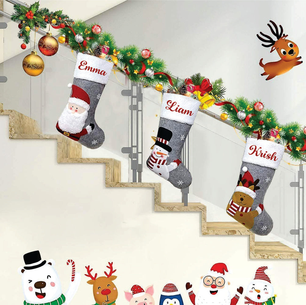 Babble Wrap Holiday Harmony Stocking - Set Of 3