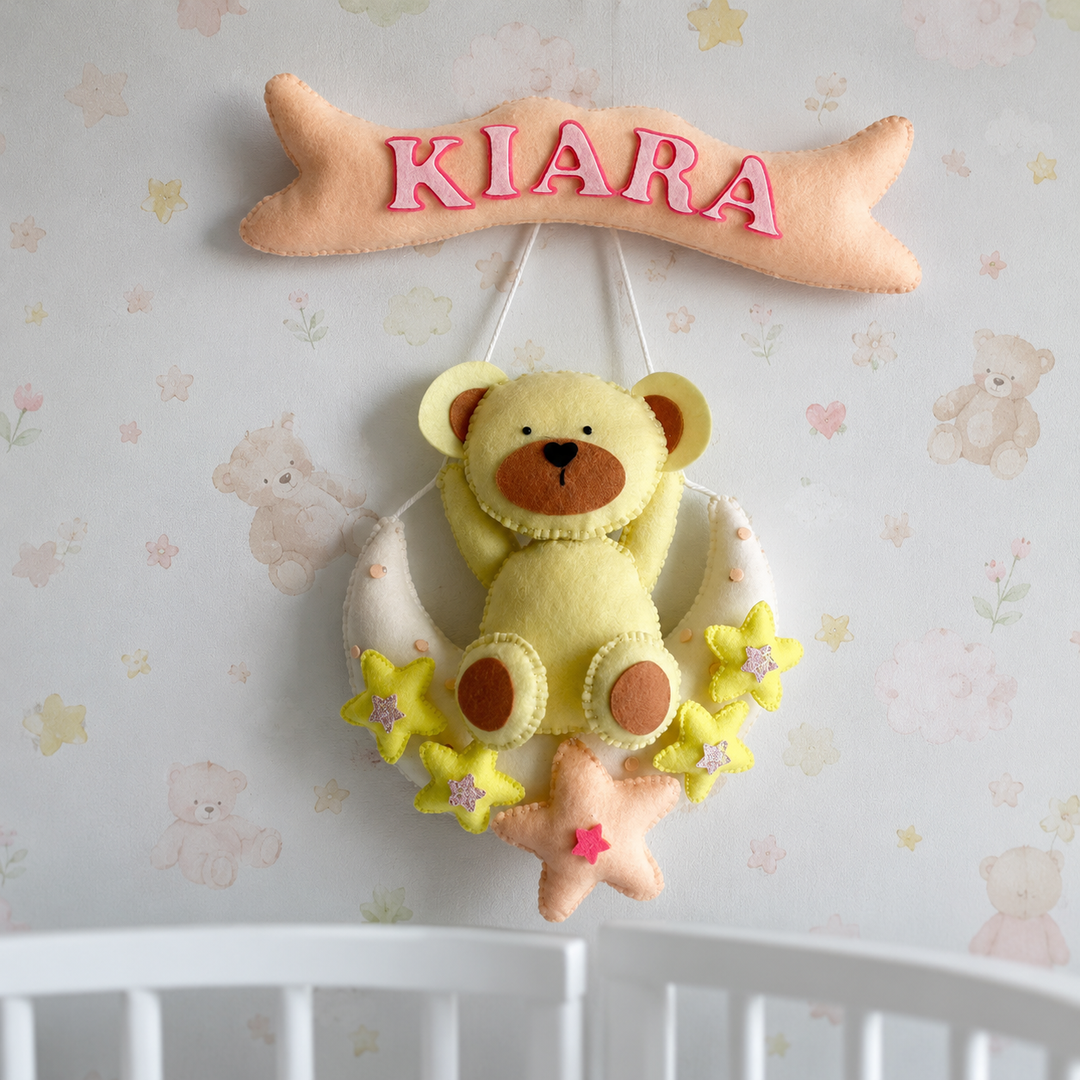 Babble Wrap Teddy's Moon Magic Name Hanging