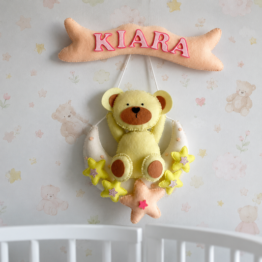 Babble Wrap Teddy's Moon Magic Name Hanging