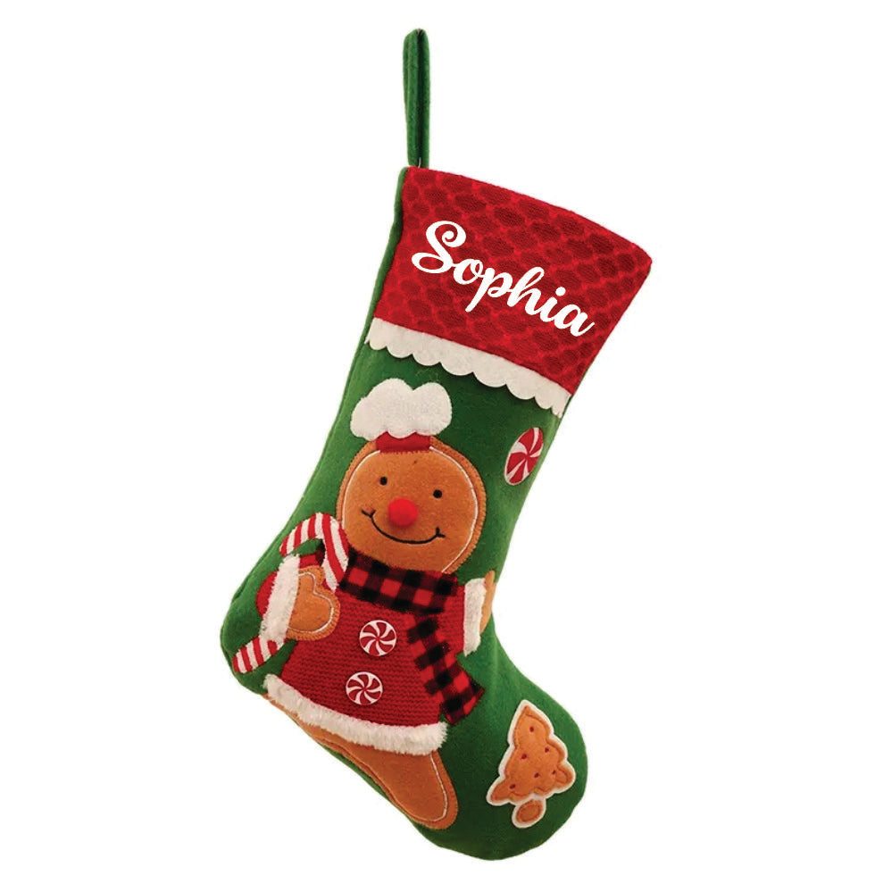 Babble Wrap Gingerbread Glee Stocking - Gingerbread