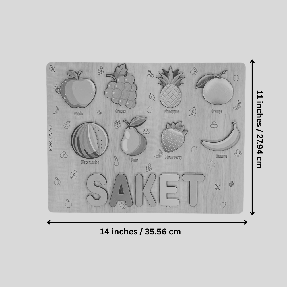 Personalised Wooden Name Puzzle - Fruits