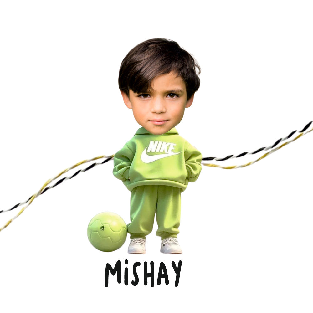 Babble Wrap Personalised Caricature Rakhi - Swag Master
