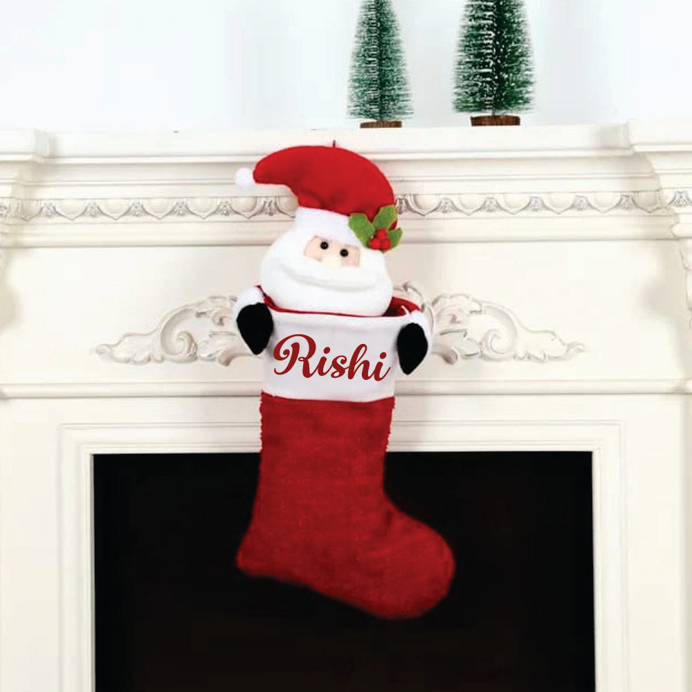 Babble Wrap Jack in the Stocking- Happy Santa