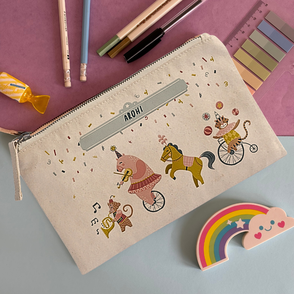 Animal Circus Pencil Case (Canvas)