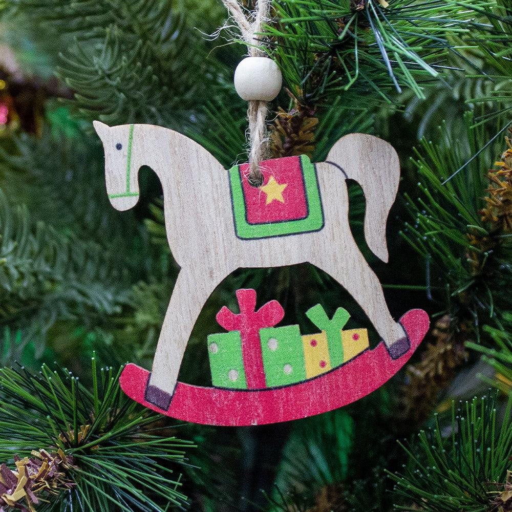 Babble Wrap Wooden Wonders of Christmas- Rocking Horse