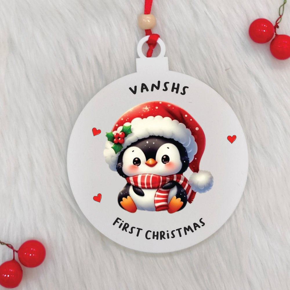 Babble Wrap Blushy Penguin Ornament