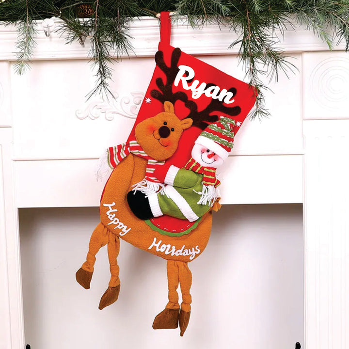 Babble Wrap Holiday Happiness Stockings (Snowy Sleighride)