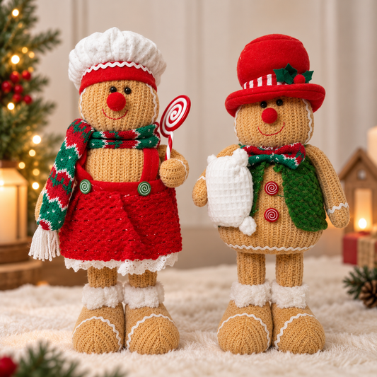 19" Sugar & Spice Gingerbread Duo – Extendable Leg (Set of 2)