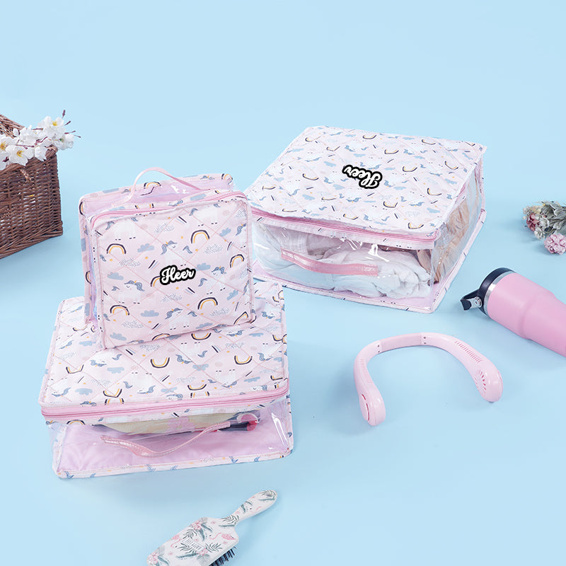 Travel cubes- 3 piece set- Unicorn
