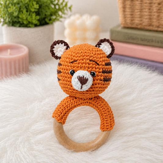 Crochet Rattle - Tiggeroo