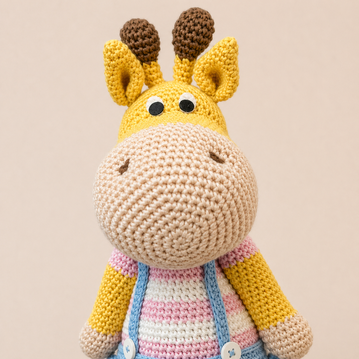 Crochet Toy- Griffin The Giraffe - Pink