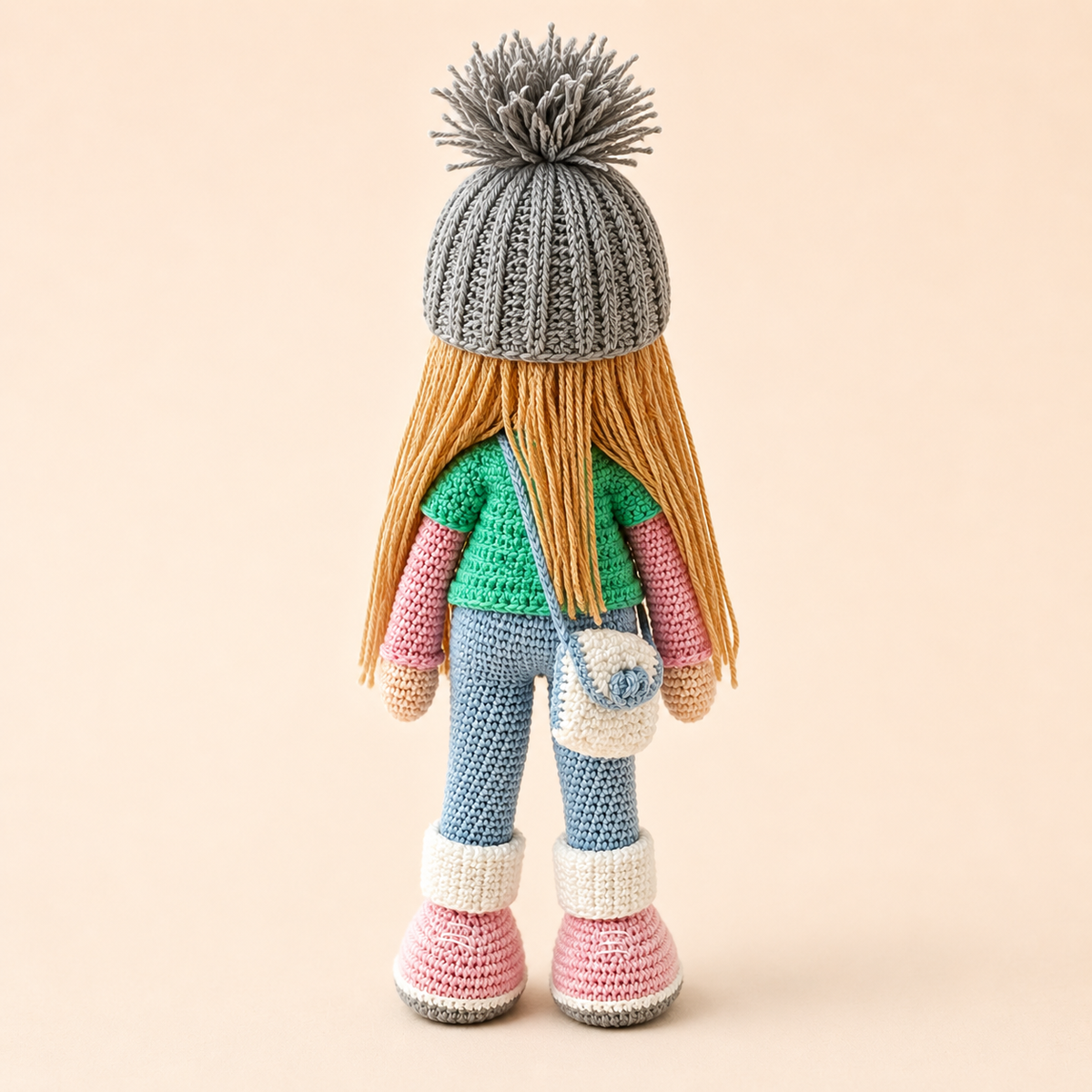 Crochet Doll - Beanie Belle (Aqua-Blue)