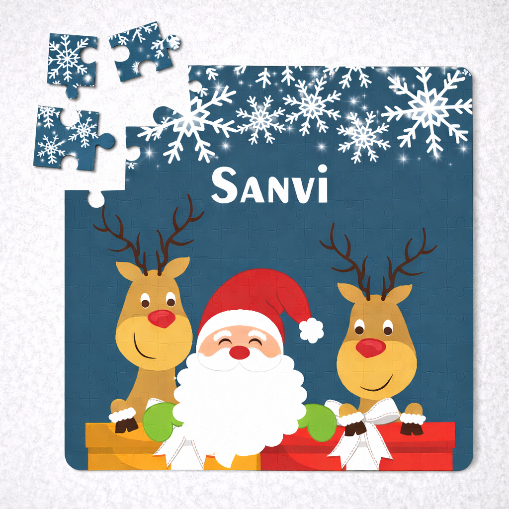 Magnetic Puzzle – Santa & Reindeer Celebration