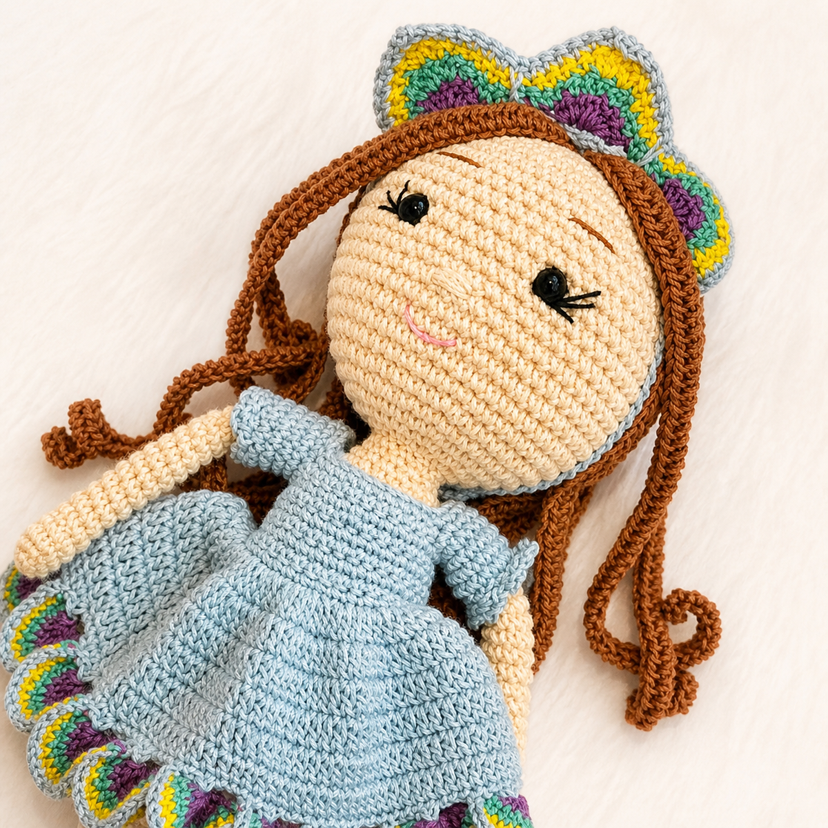 Crochet Doll - Peacock Princess