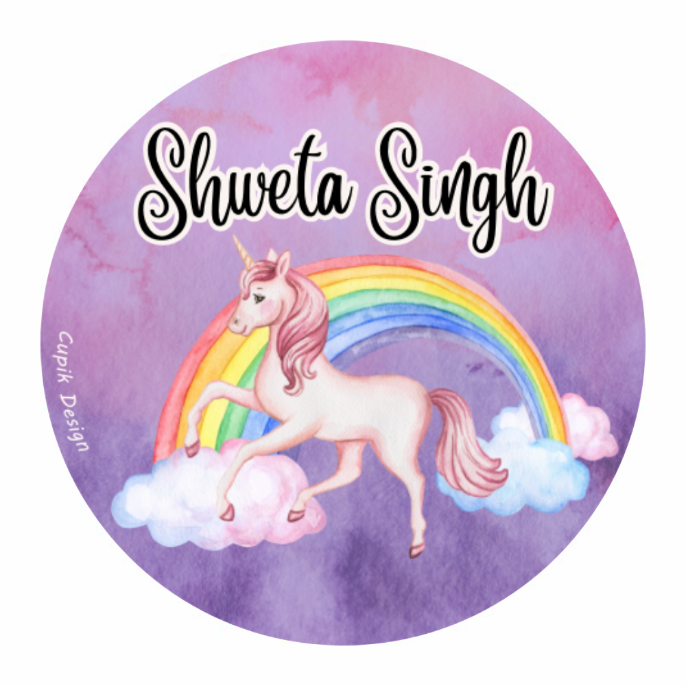 Unicorns & Rainbows Waterproof Stickers (Round)