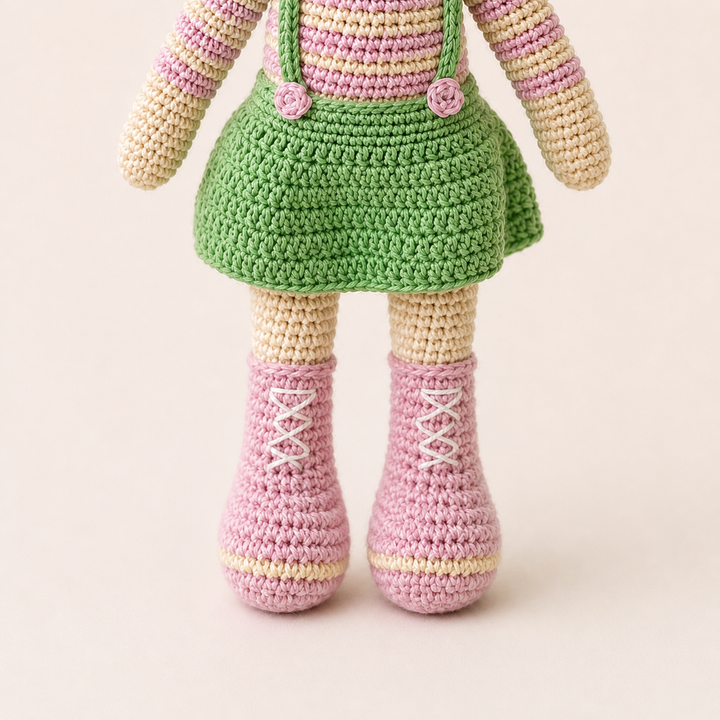 Crochet Toy- Bunny Bliss (Aqua-Pink)