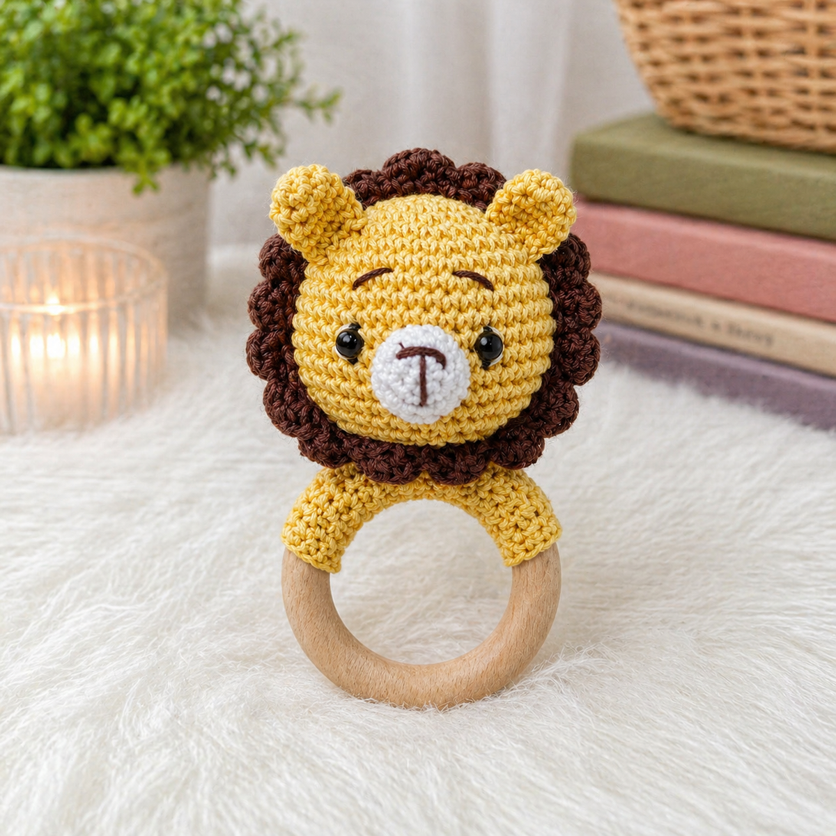 Crochet Rattle - Lion