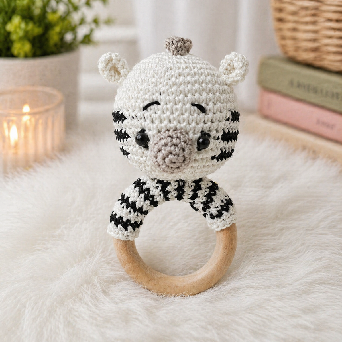 Crochet Rattle - Panda