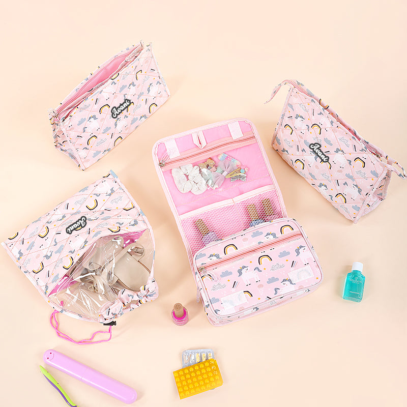 Multi use pouch set- 4 piece set -Unicorn