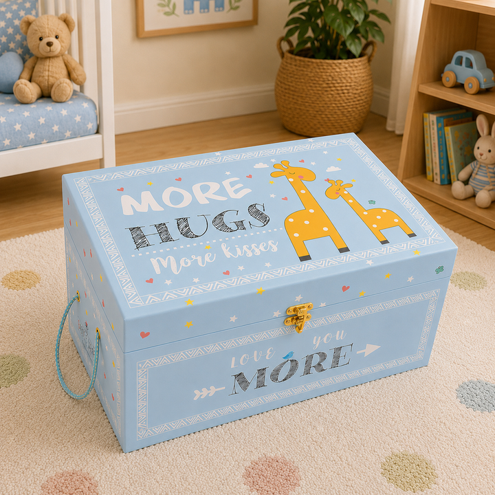 The Blue “More Hugs More Kisses” Trunk