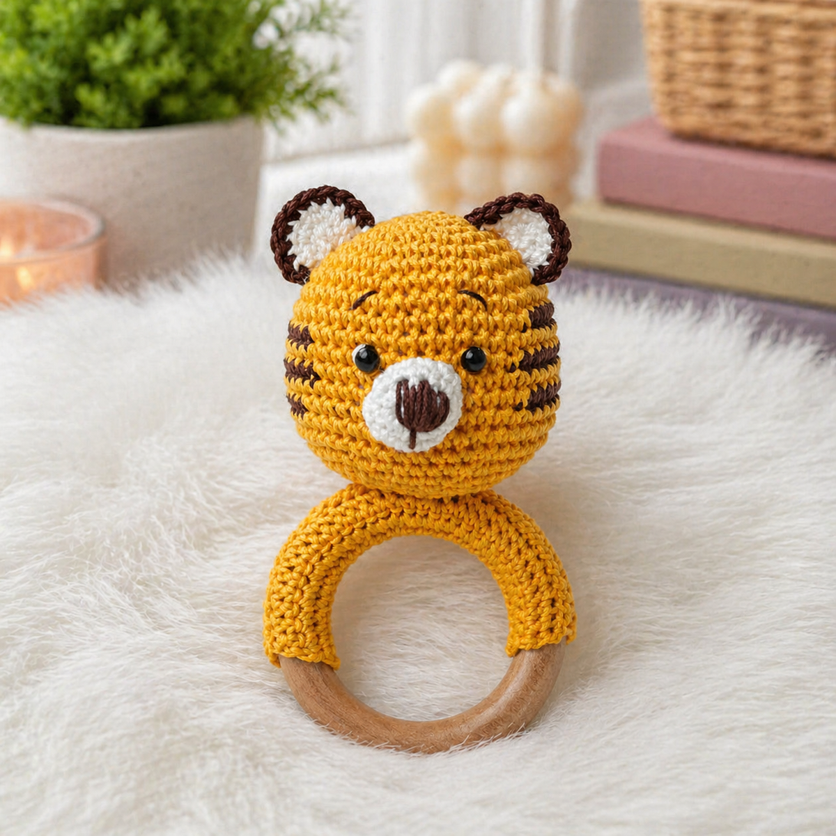 Crochet Rattle - Tiger