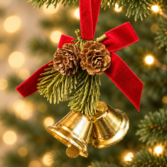 1st Festive Bell & Pinecone  Tree Ornament