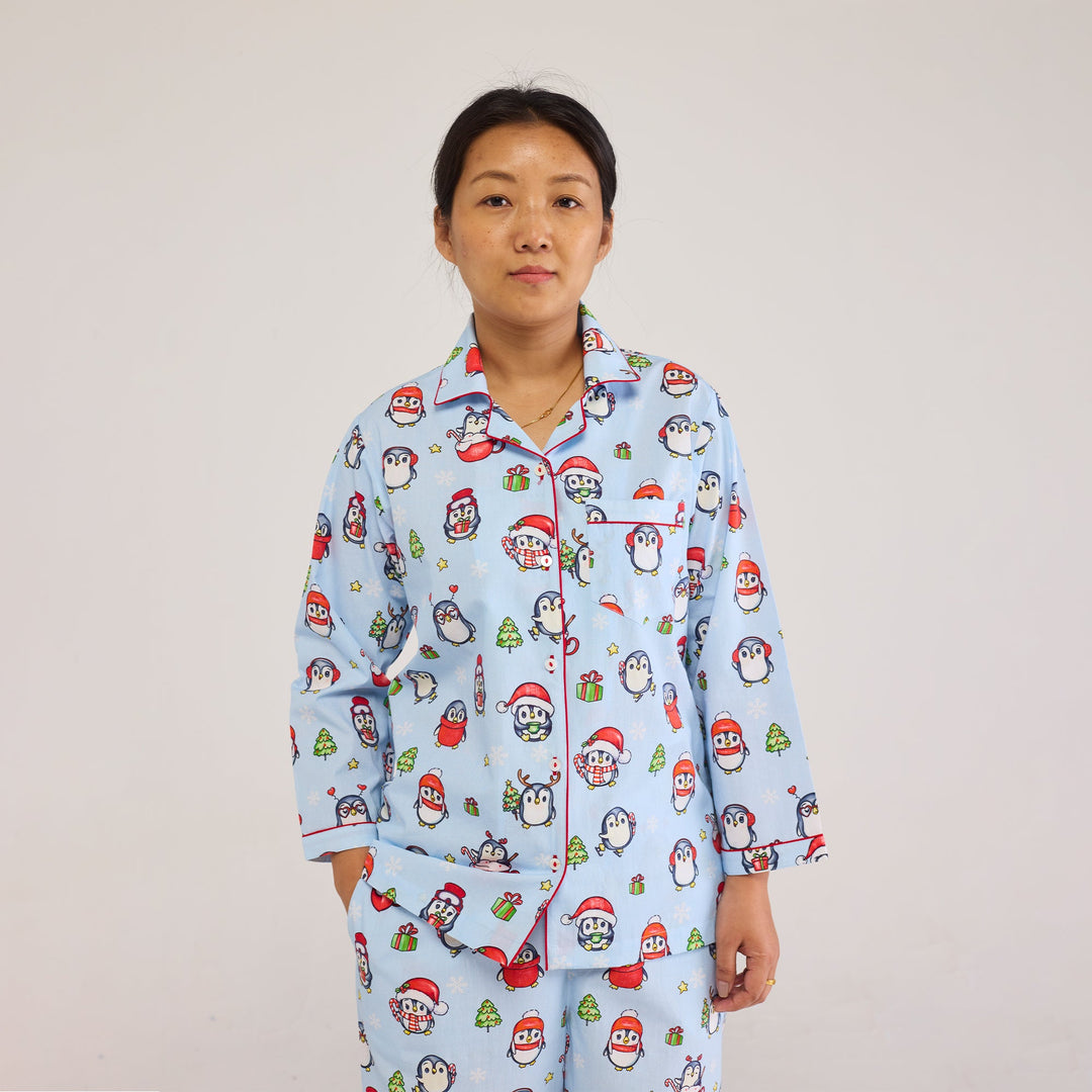 Women Penguins Pajama Set