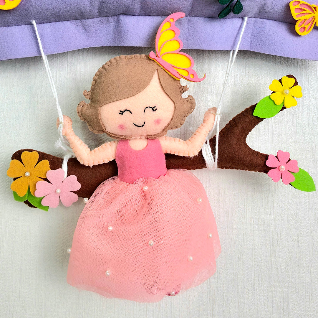 Babble Wrap Butterfly Blossoms Name Hanging