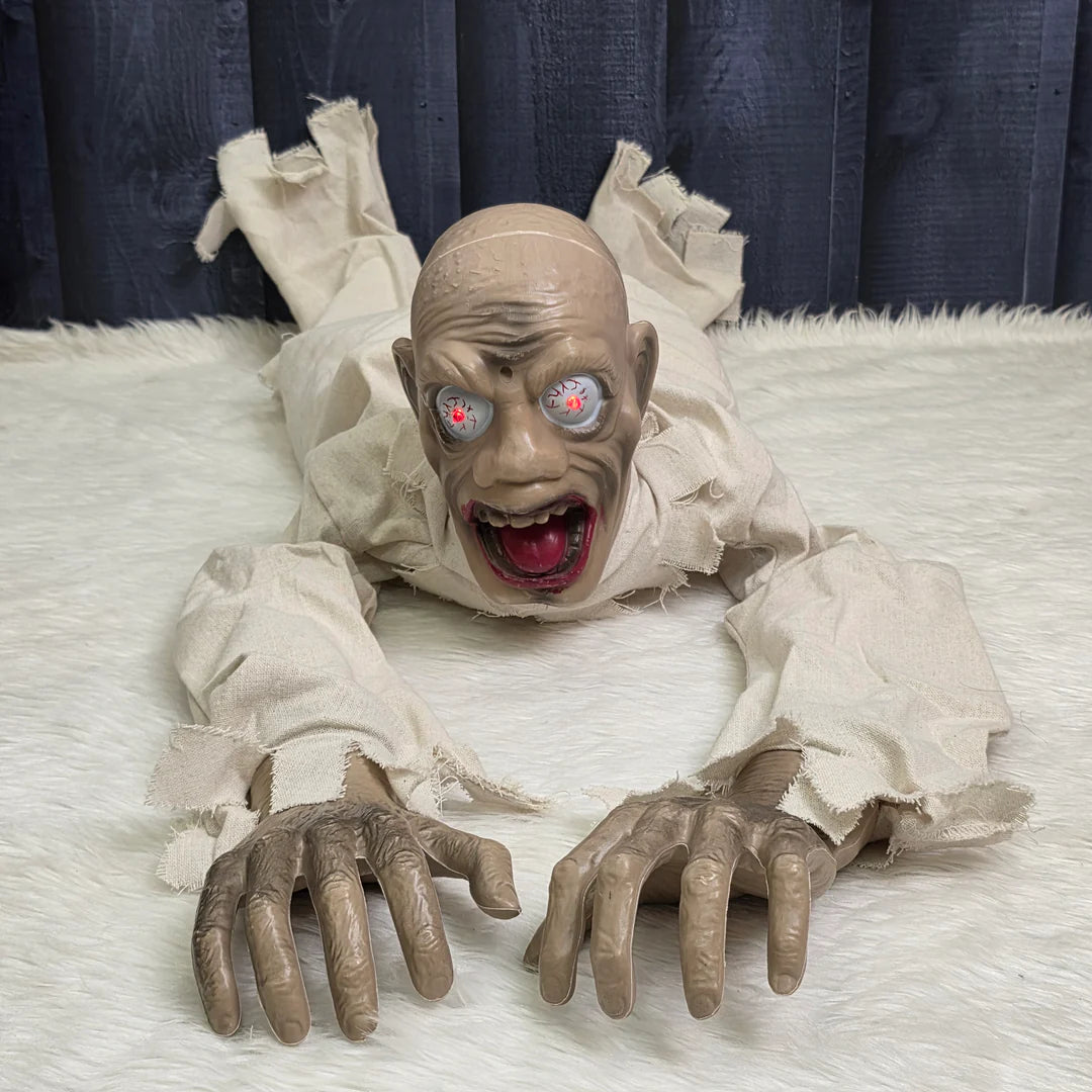 Animated Screaming Ghoul Crawling Creeper