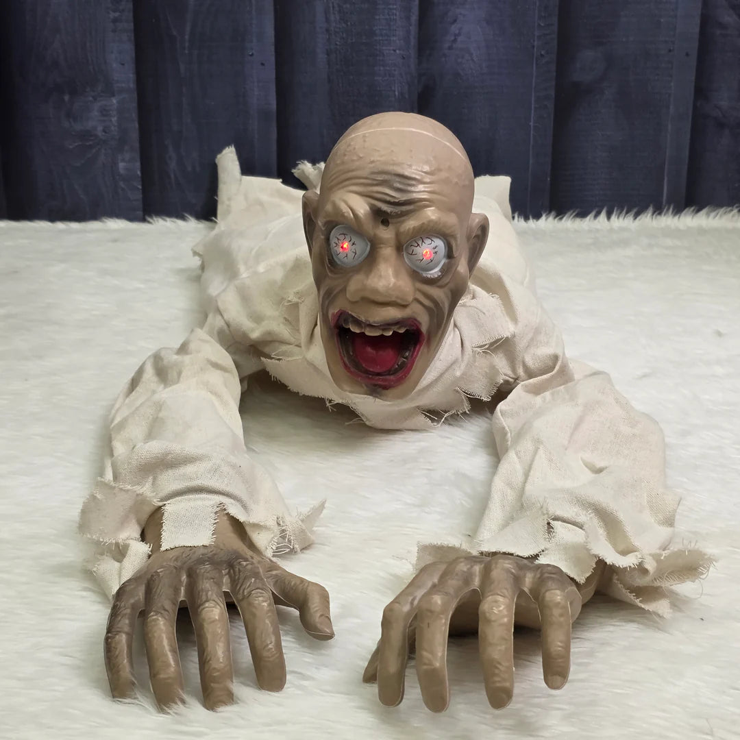 Animated Screaming Ghoul Crawling Creeper